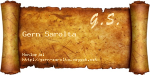 Gern Sarolta névjegykártya