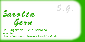 sarolta gern business card